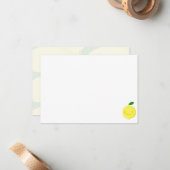 Cute Cartoon Lemon Blank ノートカード (正面/裏面インサイチュ)