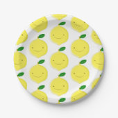Cute Cartoon Lemon Pattern ペーパープレート (正面)