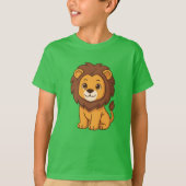 Cute Cartoon Lion Tシャツ (正面)