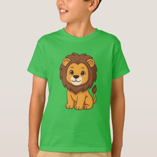 Cute Cartoon Lion Tシャツ (正面)