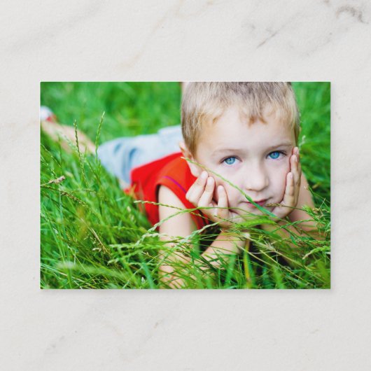 Cute Cartoon Monkey Kidプロフィール写真コールカード 名刺 (裏面)