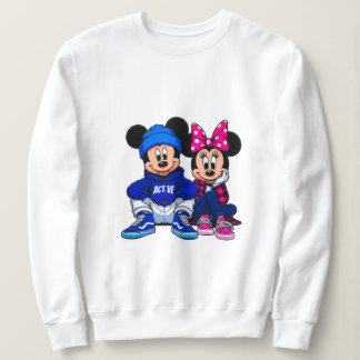 Cute Cartoon Mouse Couple Sweatshirt 🐭💖✨ | Roman スウェットシャツ