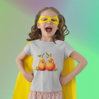 Cute Cartoon Pears - Cute Pears with Smiling Faces Tシャツ
