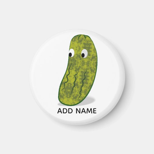 Cute Cartoon Pickle Drawing マグネット (正面)