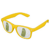 Cute Cartoon Pickle Drawing レトロサングラス (アングル)