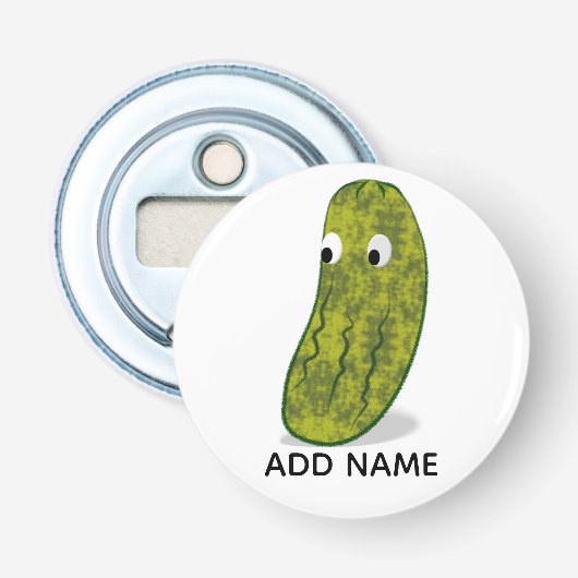 Cute Cartoon Pickle Drawing 栓抜き (正面)