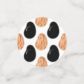 Cute Cartoon Pinto and Black Beans  コンフェッティ (スモール正面)