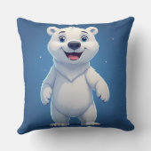 Cute Cartoon Polar Bear Character クッション (裏面)
