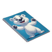 Cute Cartoon Polar Bear Character ノートブック (右側)
