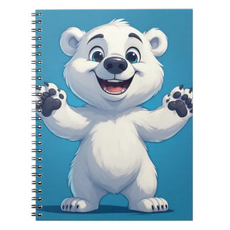 Cute Cartoon Polar Bear Character  ノートブック