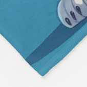 Cute Cartoon Polar Bear Character  フリースブランケット (角)