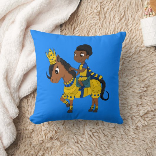 Cute cartoon princess throw pillow クッション (ブランケット)