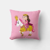 Cute cartoon princess throw pillow クッション (正面)