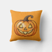 Cute Cartoon Pumpkin Orange Halloween クッション (裏面)