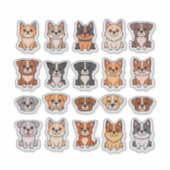 Cute Cartoon Puppies Collection シール (正面)