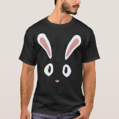 Cute Cartoon Rabbit Face Easter Bunny Costume Tシャツ (正面)