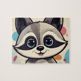 Cute Cartoon Raccoon Family Jigsaw Puzzle ジグソーパズル