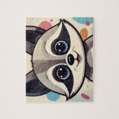 Cute Cartoon Raccoon Family Jigsaw Puzzle ジグソーパズル (縦)