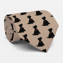Cute Cartoon Scottish Terrier Tie ネクタイ