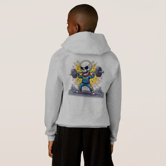 “Cute Cartoon Skeleton Weightlifter • Funny Gym Ba (裏面フル)