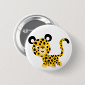 Cute Cartoon Smiling Leopard Button Badge 缶バッジ (正面&裏面)