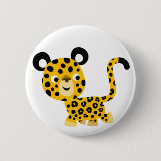 Cute Cartoon Smiling Leopard Button Badge 缶バッジ