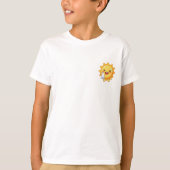 Cute Cartoon Sun Character Wiping Sweat Tシャツ (正面)