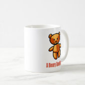 Cute Cartoon Teddy Bear Pun Illustration コーヒーマグカップ (正面右)