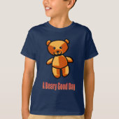 Cute Cartoon Teddy Bear Pun Illustration Tシャツ (正面)