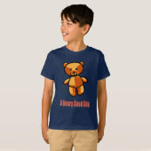 Cute Cartoon Teddy Bear Pun Illustration Tシャツ (正面フル)