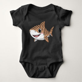 Cute Cartoon Tiger Shark Baby Bodysuit ベビーボディスーツ