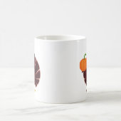 Cute Cartoon Turkey Thanksgiving Art コーヒーマグカップ (中央)