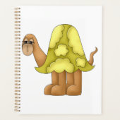 Cute Cartoon Turtle with Puffy Green Shell プランナー手帳 (正面)