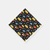 Cute Cartoon Vehicles Pattern  スタンダードカクテルナプキン (角)