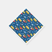 Cute Cartoon Vehicles Pattern  スタンダードカクテルナプキン (角)