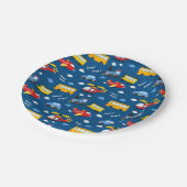 Cute Cartoon Vehicles Pattern  ペーパープレート (アングル)