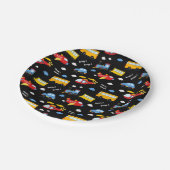 Cute Cartoon Vehicles Pattern  ペーパープレート (アングル)