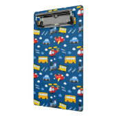 Cute Cartoon Vehicles Pattern ミニクリップボード (アングル2)