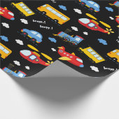 Cute Cartoon Vehicles Pattern  ラッピングペーパー (角)
