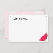 Cute Cartoon Watermelon Custom Just a Note ノートカード (正面/裏面)