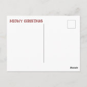 Cute Cartoon Xmas Cats Whimsical Meowy Christmas  ポストカード (裏面)