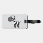 Cute Cartoon Zebra Funny Animal Character ラゲッジタグ (裏面横)