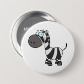Cute Cartoon Zebra Funny Animal Character 缶バッジ (正面&裏面)