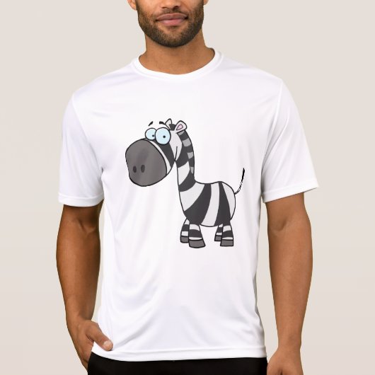 Cute Cartoon Zebra Funny Animal Character Tシャツ (正面)