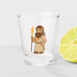 Cute Cartoon Zeus Shot Glass – Greek Mythology God ショットグラス