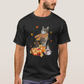 Cute Cat Amp Pumpkin Spice  Cat  Fall Thanksgiving Tシャツ (正面)