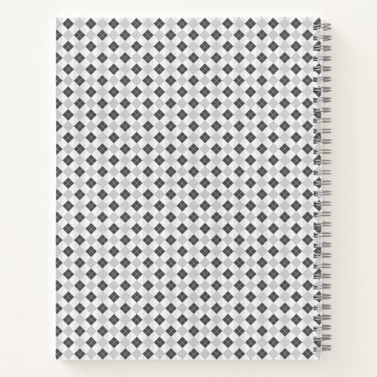 Cute Cat and Coffee Lover Personalised ノートブック (裏面)