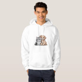 Cute Cat and Dog Hoodie for Men パーカ (正面フル)