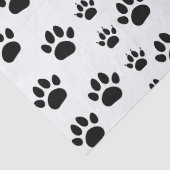 Cute Cat and Dog Pet Paw Prints Black White 薄葉紙 (詳細)