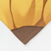 Cute Cat and Dog Sunflower Fleece Blanket フリースブランケット (角)